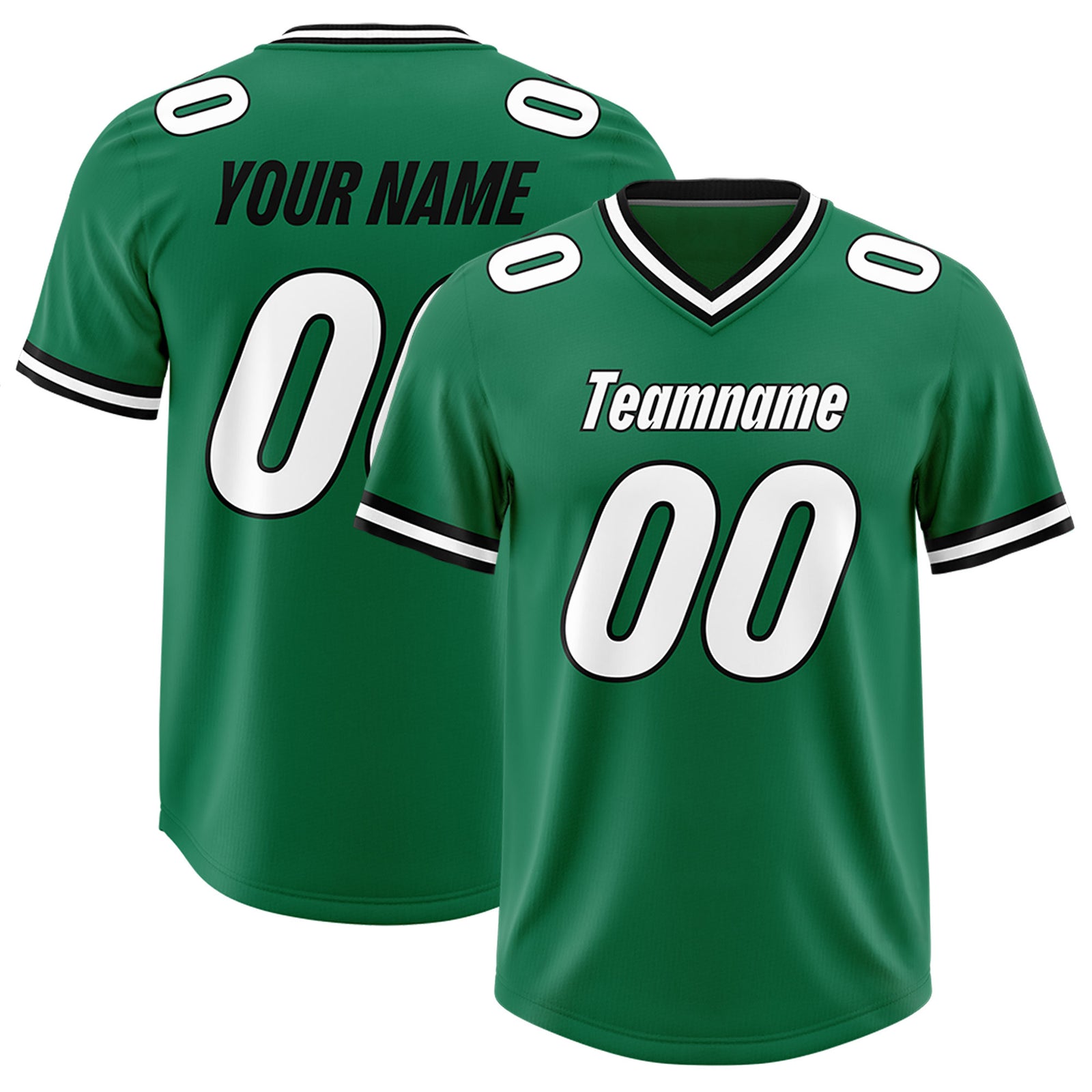 Custom Kelly Green Classic Style American Football Jerseys