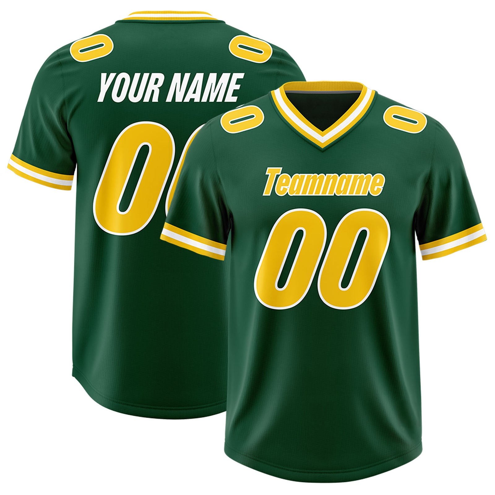 Custom Green Classic Style American Football Jerseys