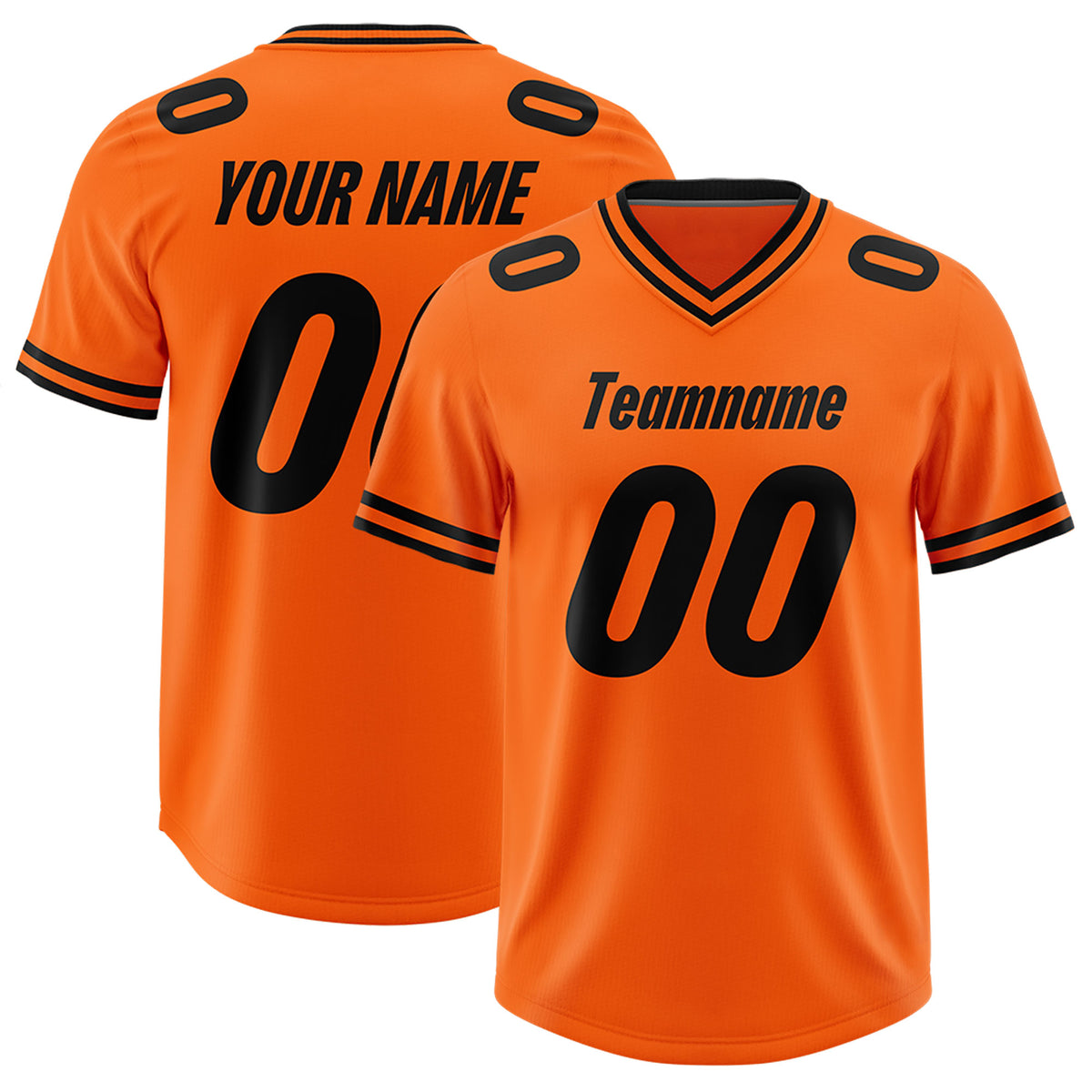 Custom Orange Classic Style American Football Jerseys