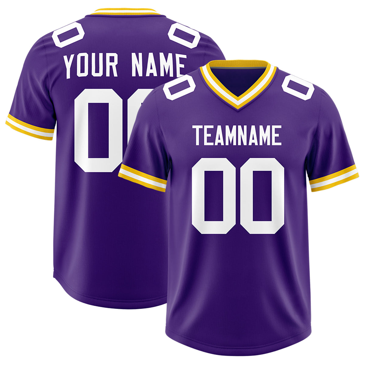 Custom Purple Classic Style American Football Jerseys