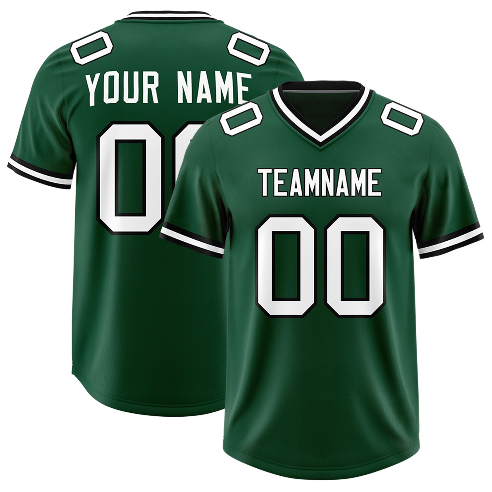 Custom Green Classic Style American Football Jerseys