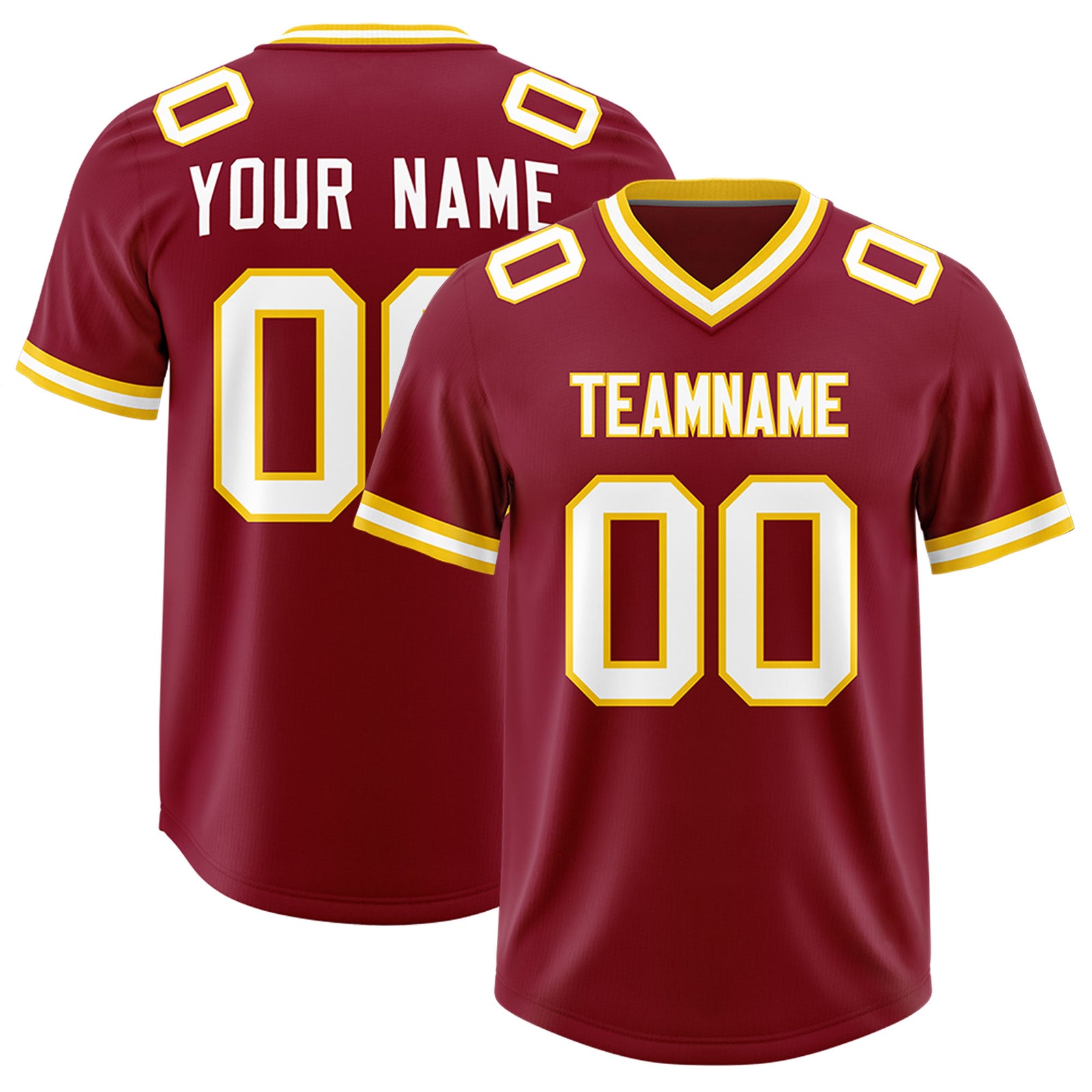 Custom Crimson Classic Style American Football Jerseys