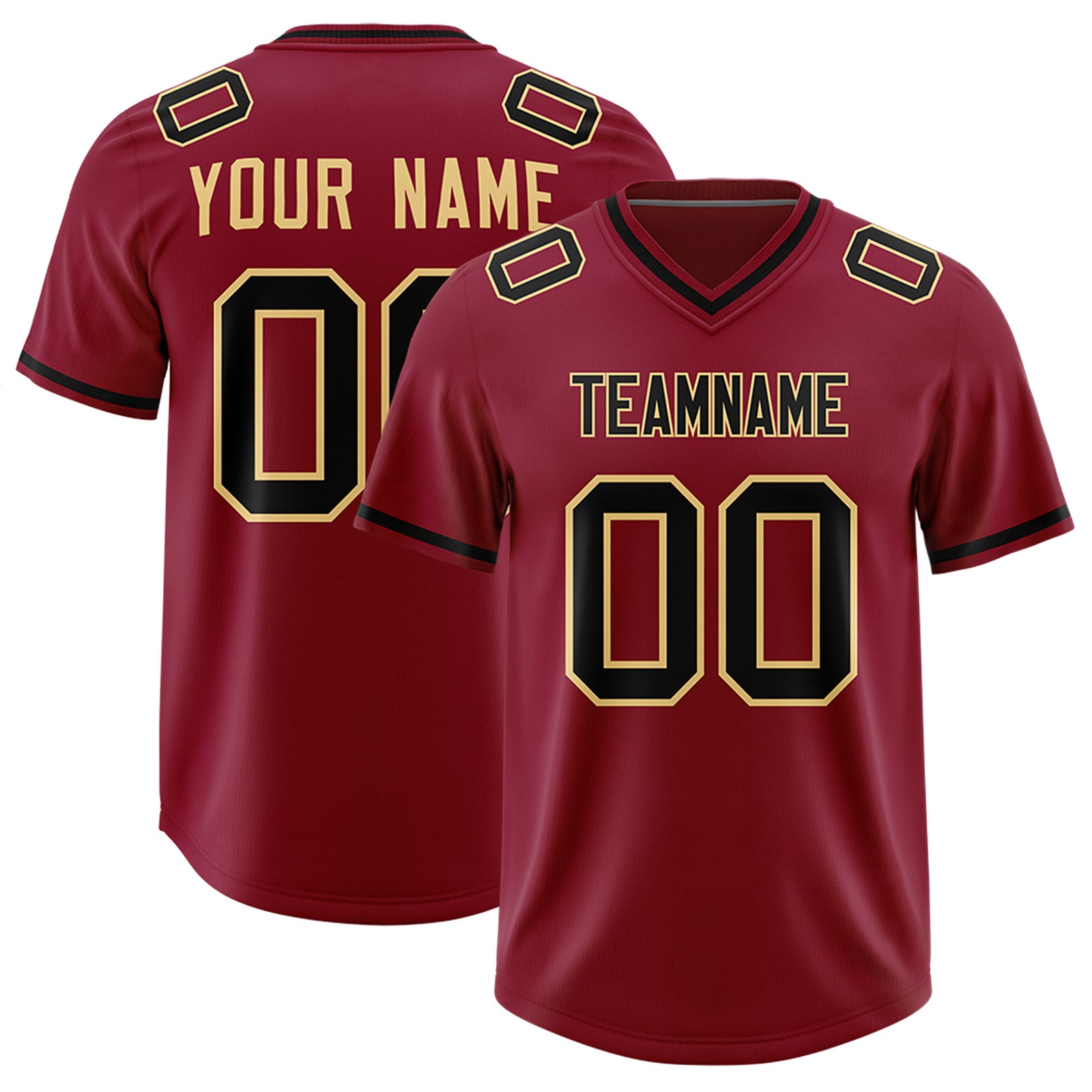 Custom Crimson Classic Style American Football Jerseys