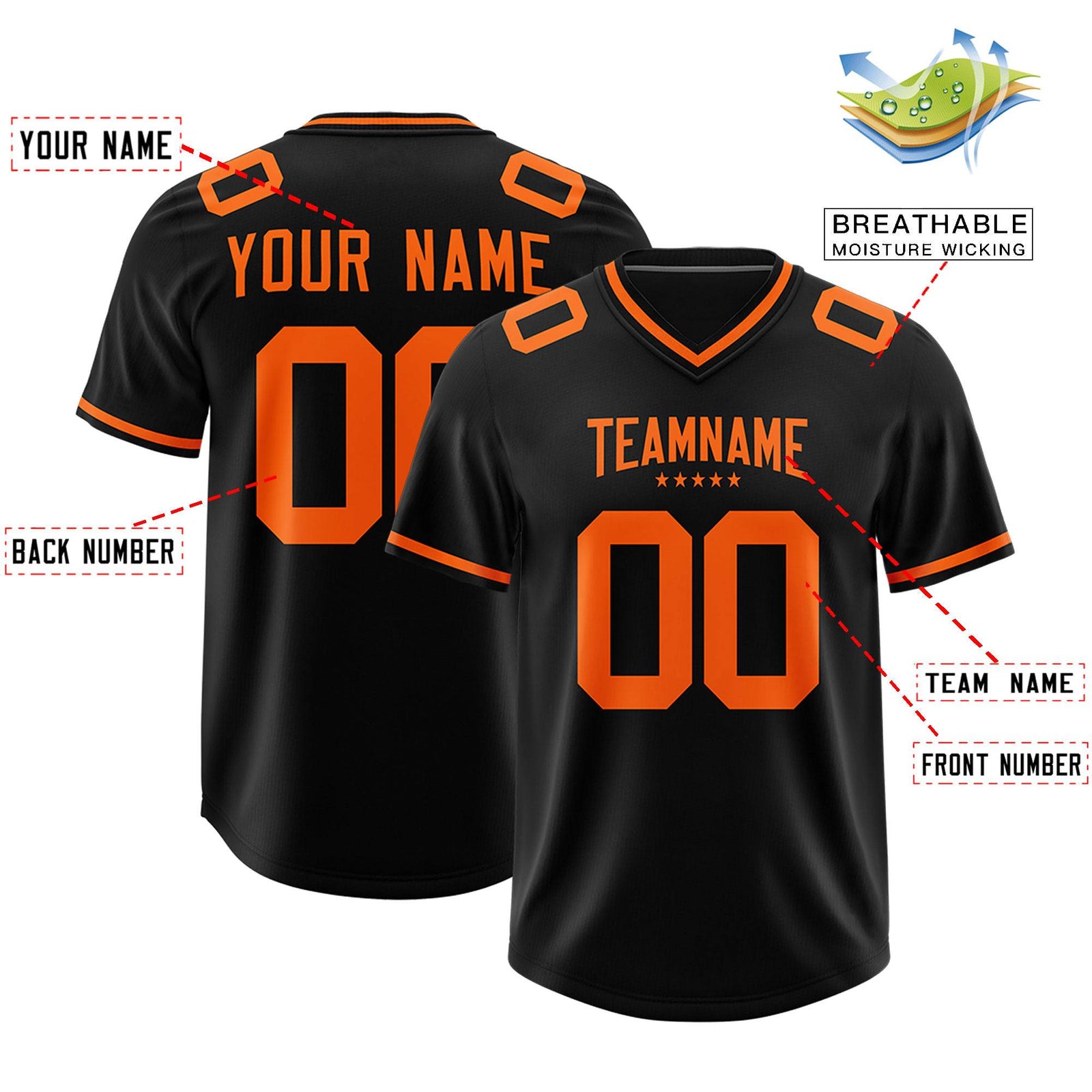 Custom Black Classic American Football Jerseys