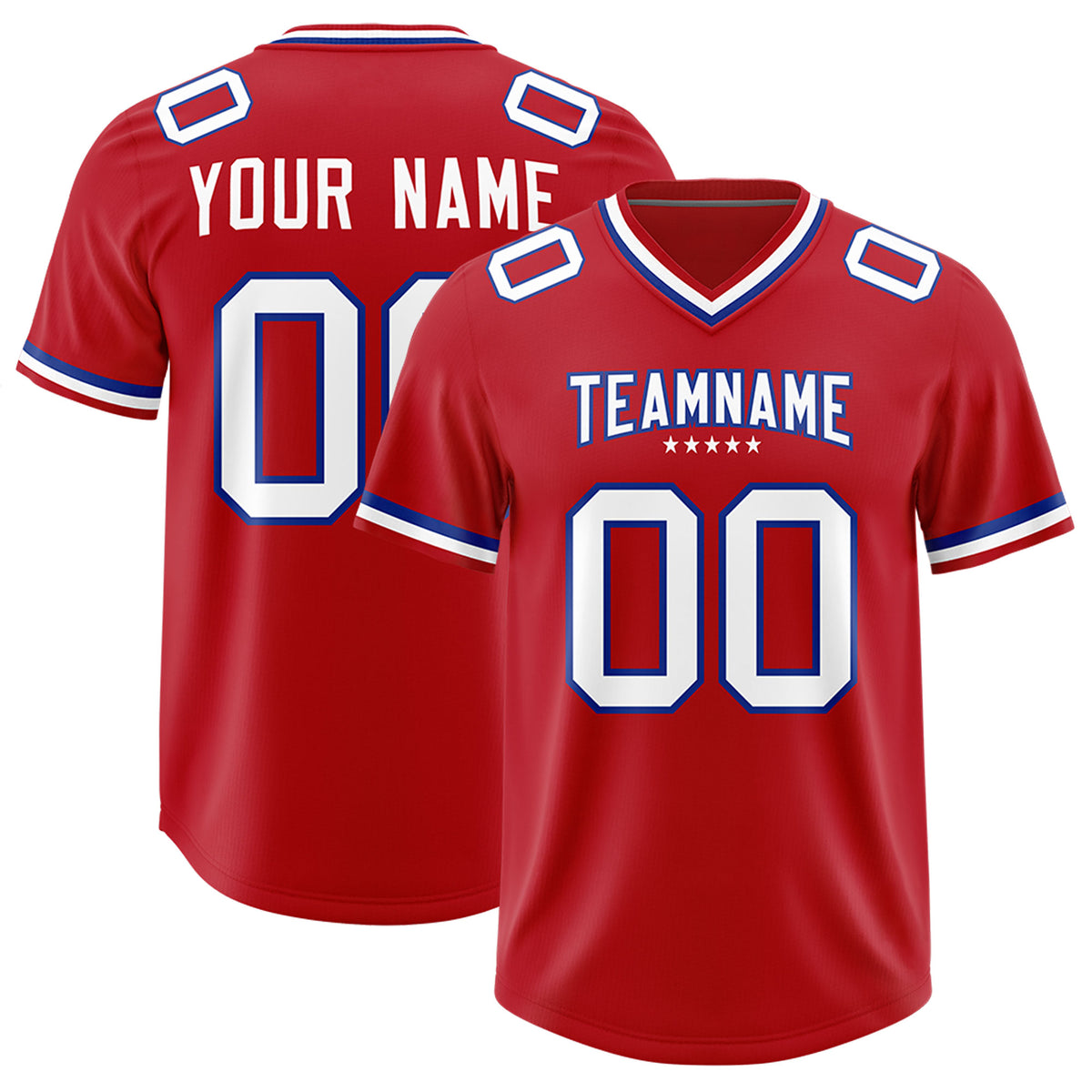Custom Red Classic American Football Jerseys
