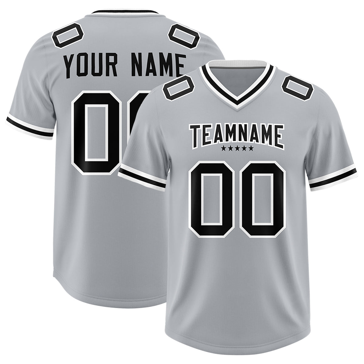 Custom Silver Classic American Football Jerseys