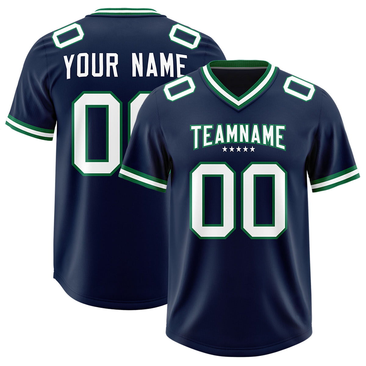 Custom Navy Classic American Football Jerseys