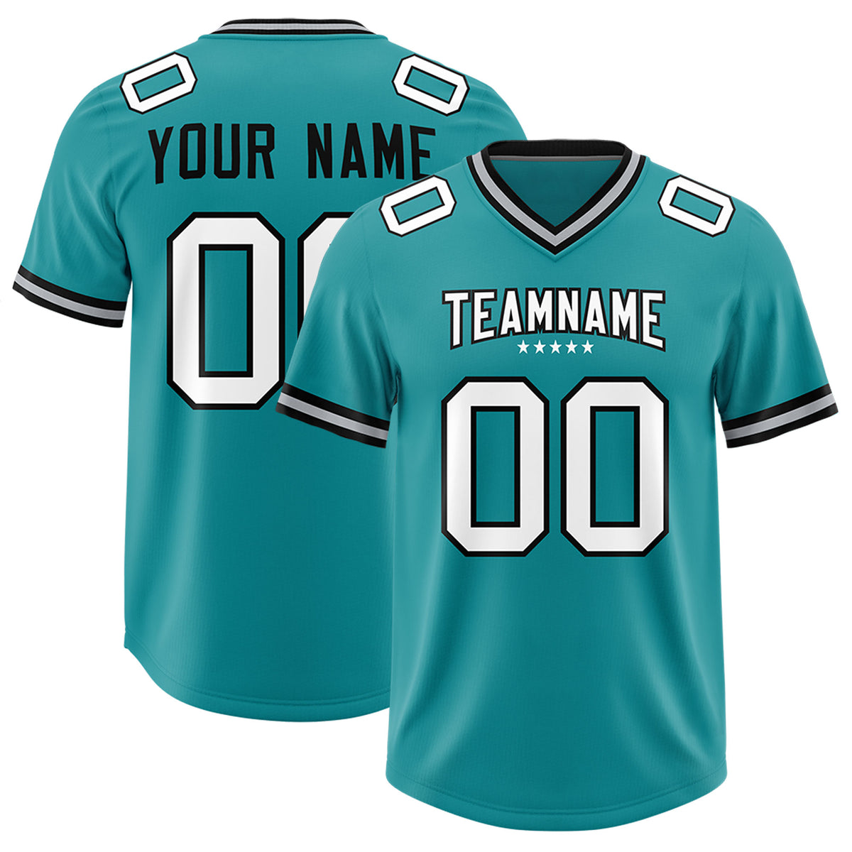 Custom Aqua Classic American Football Jerseys