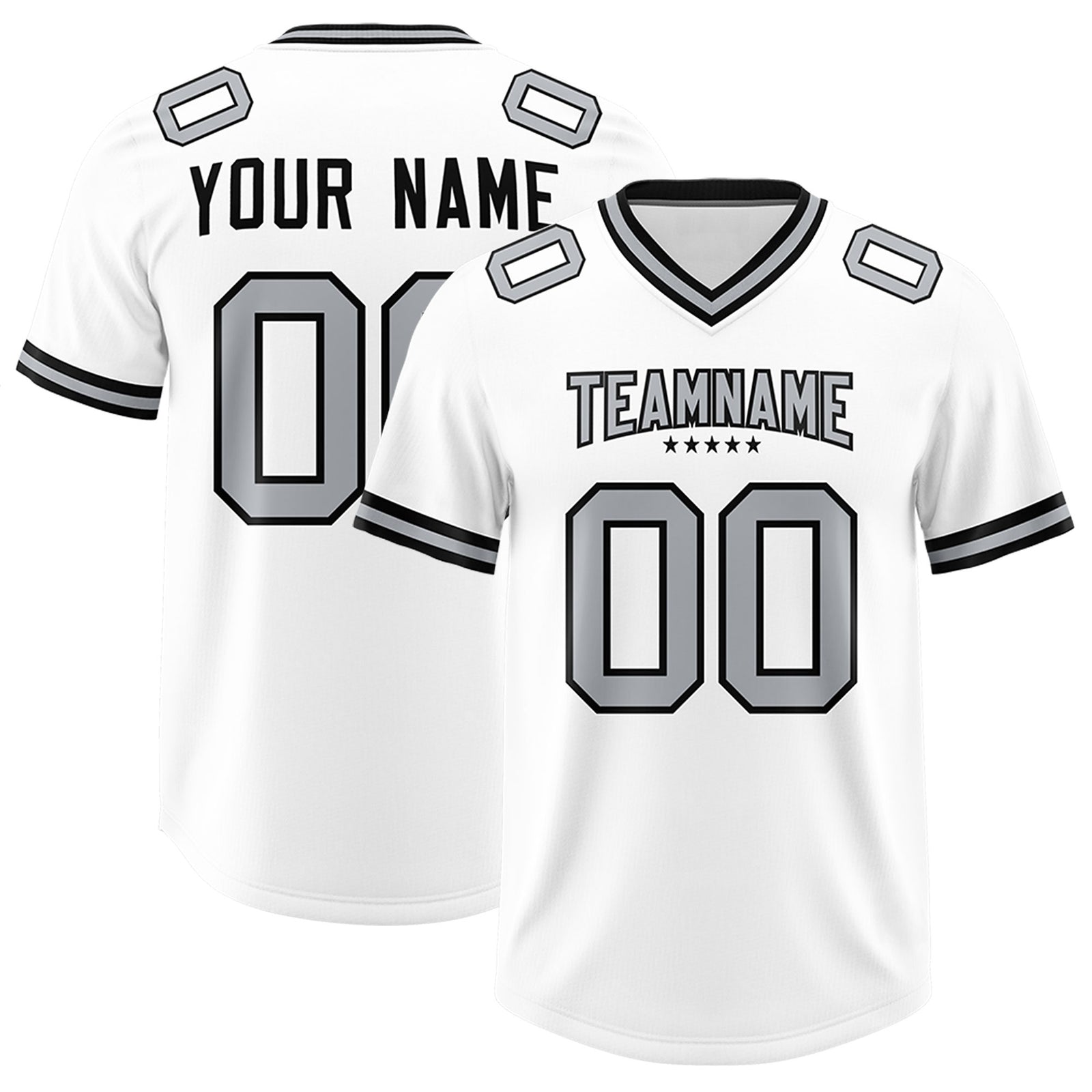 Custom White Classic American Football Jerseys