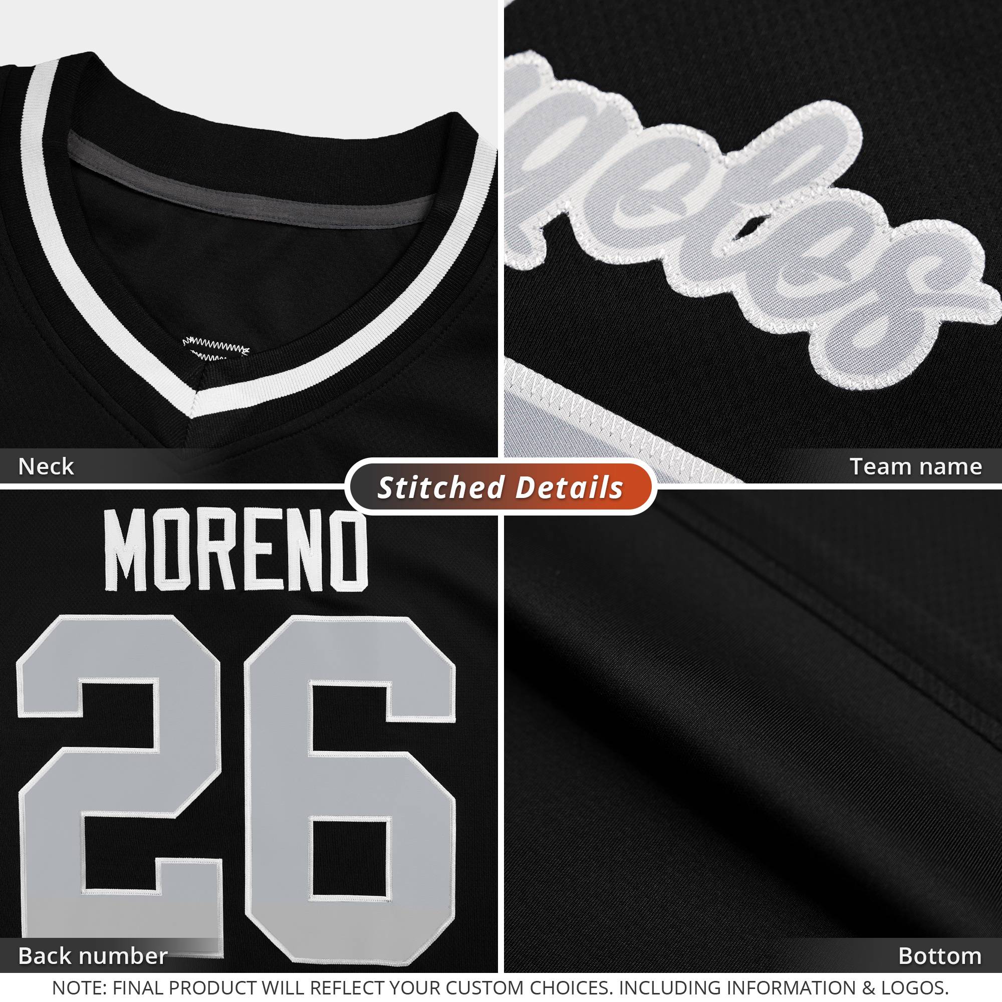 Custom Silver Classic Style American Football Jerseys