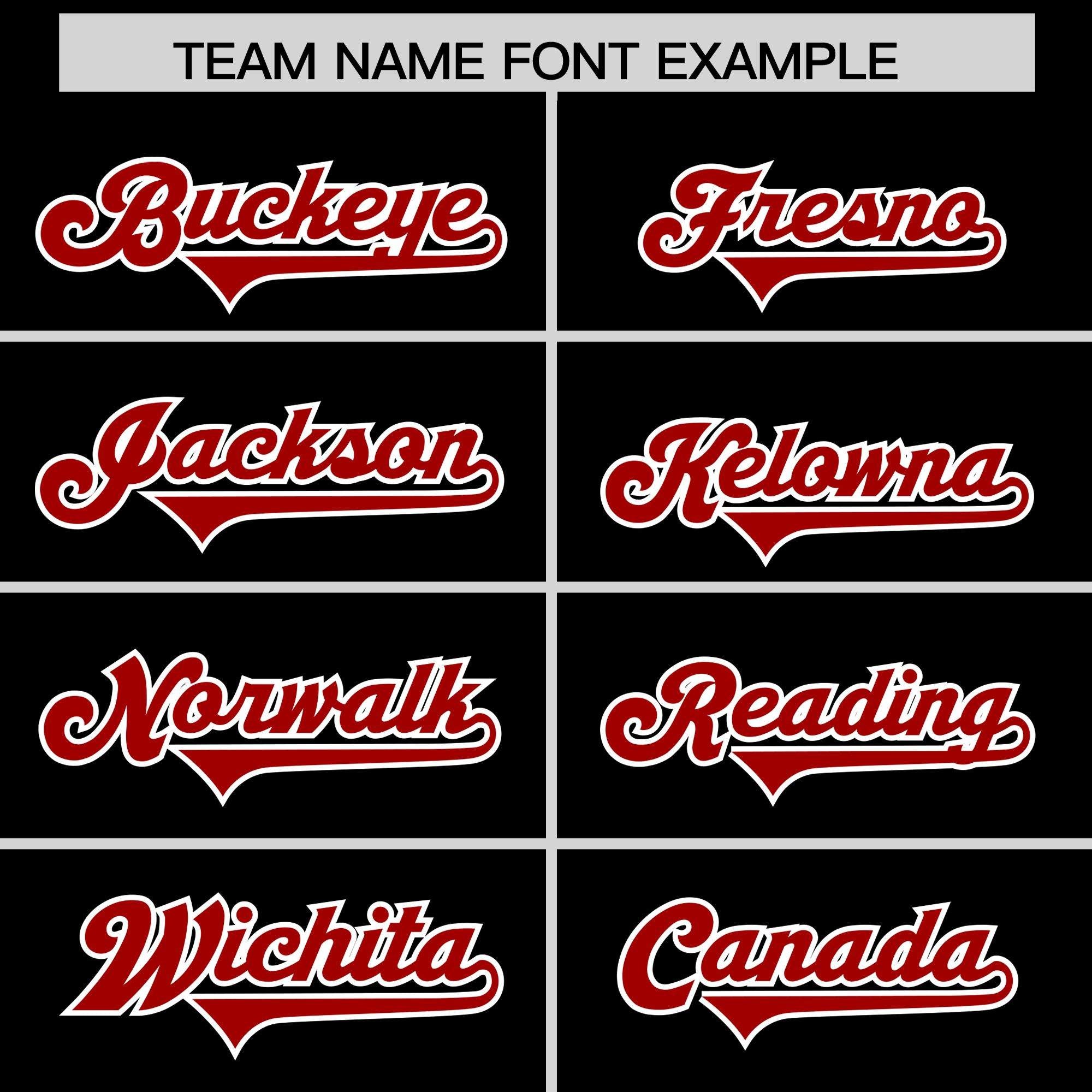 Custom Black Red Personalized Star Pattern Raglan Sleeves Authentic Football Jersey