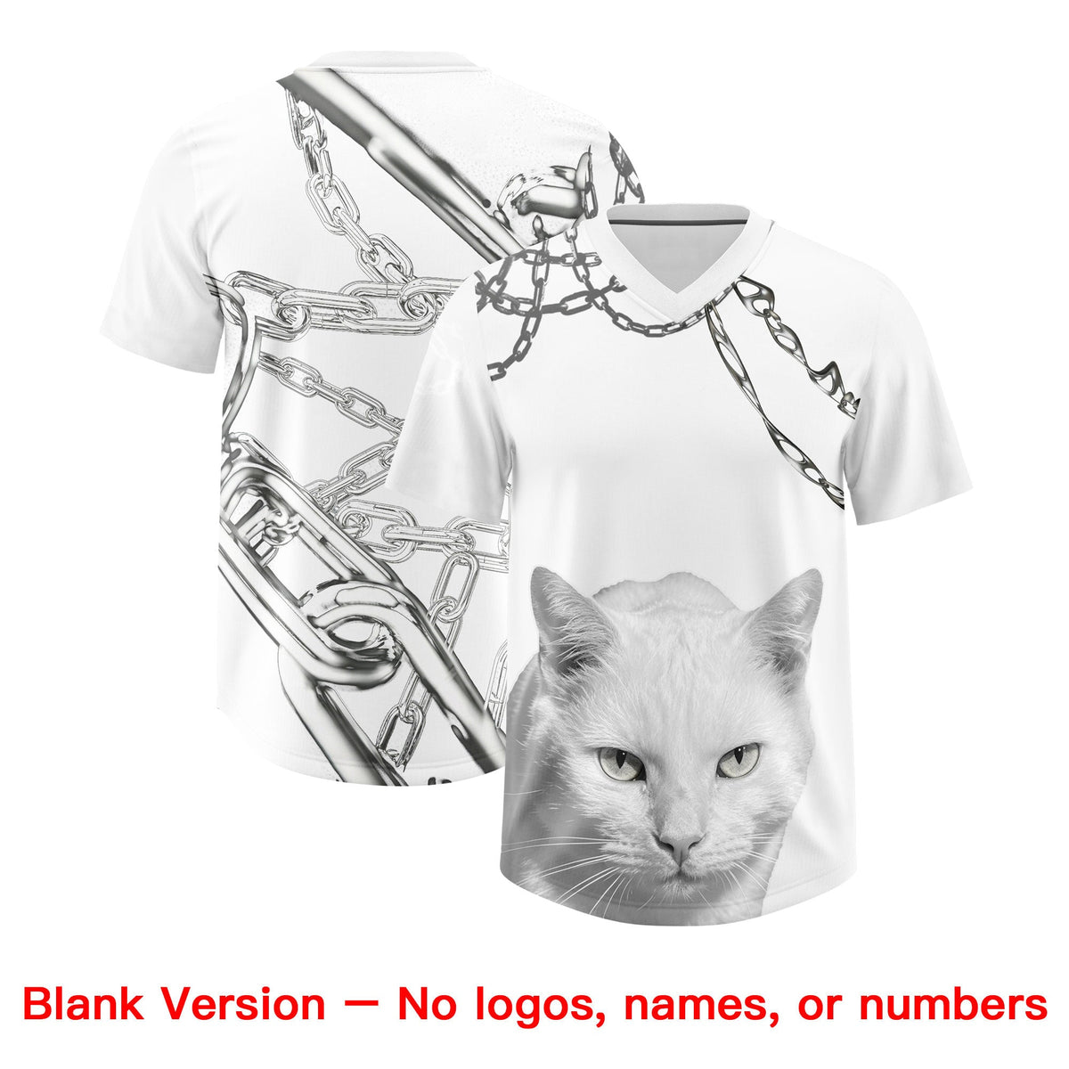 Custom White Graffiti Pattern Chains Football Jersey| KXKSHOP