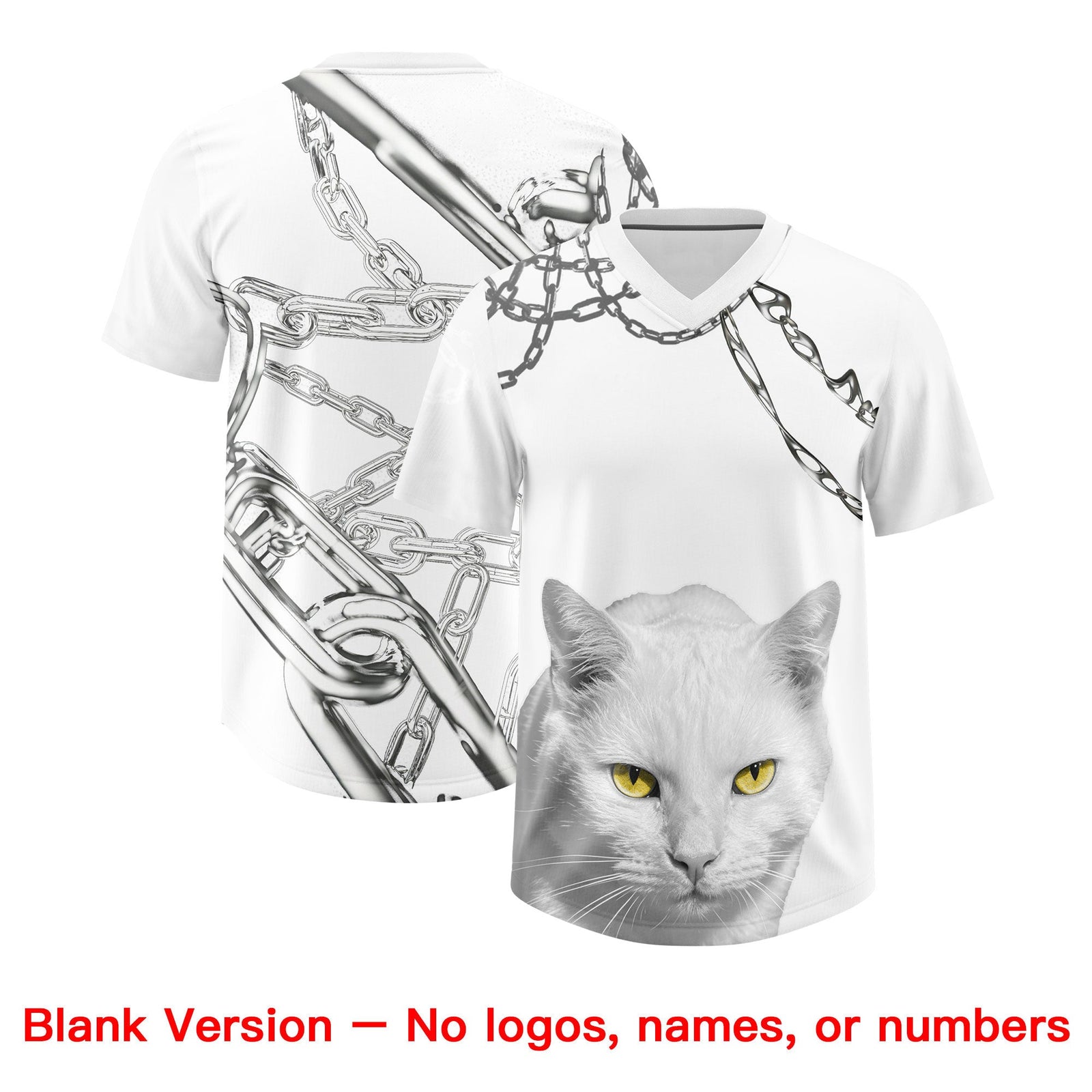 Custom White Graffiti Pattern Chains Football Jersey| KXKSHOP