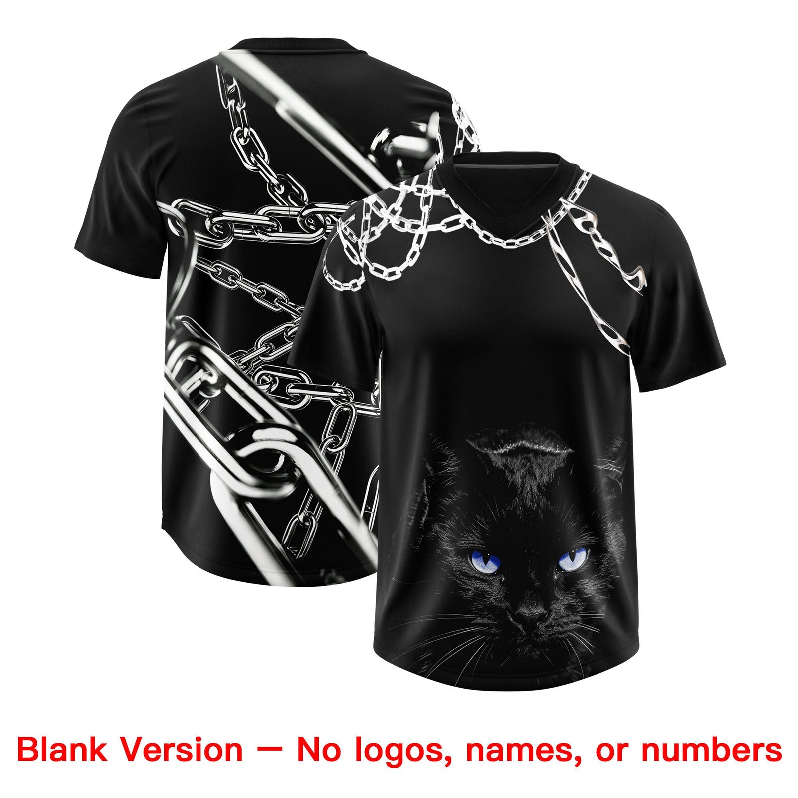 Custom Black Blue Graffiti Pattern Chains Football Jersey| KXKSHOP