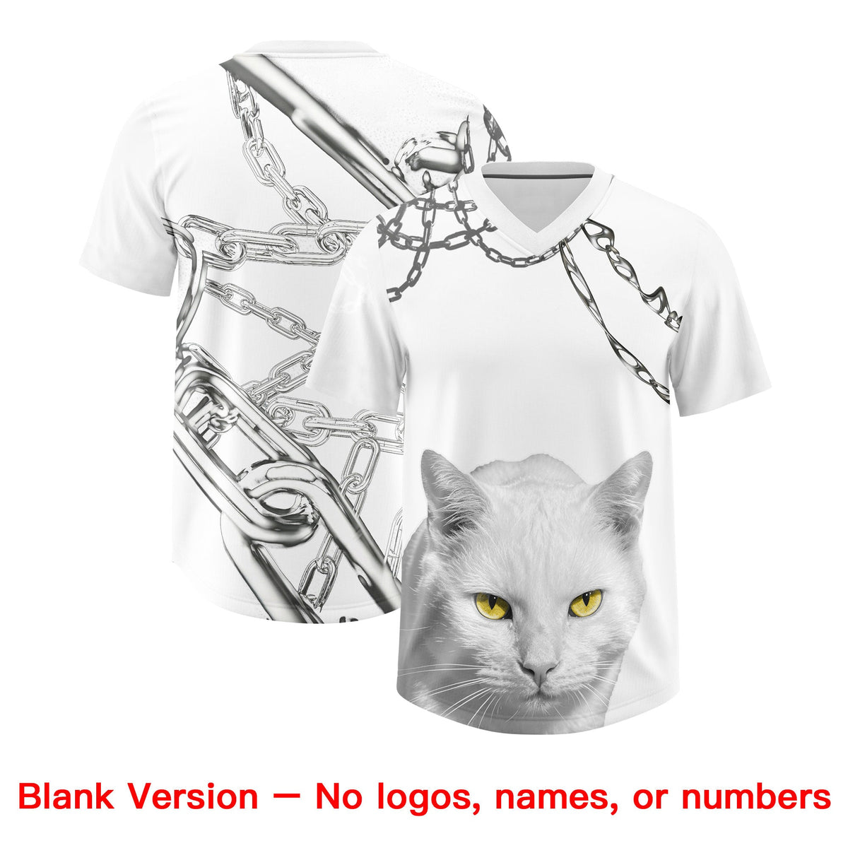 Custom White Graffiti Pattern Chains Football Jersey| KXKSHOP