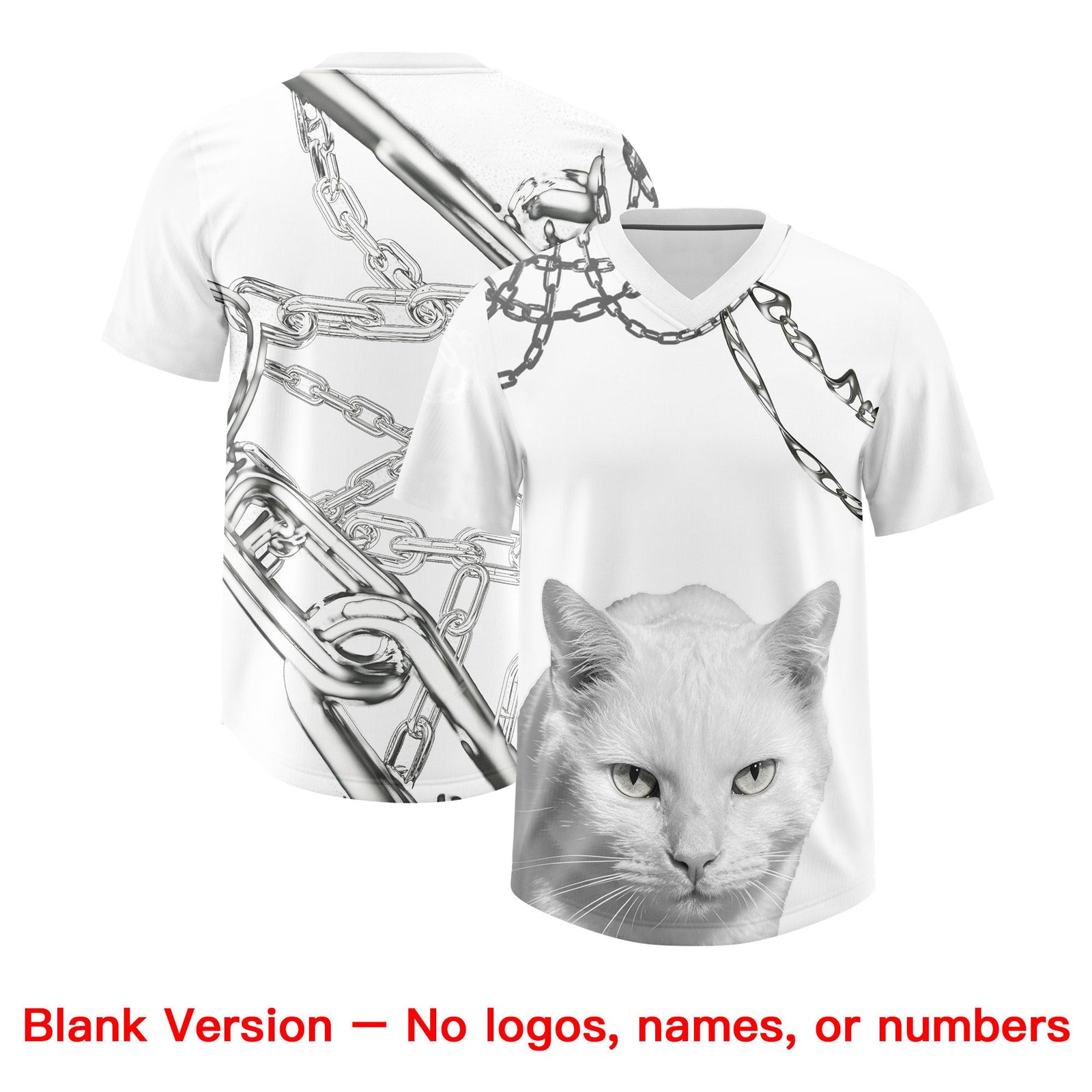 Custom White Graffiti Pattern Chains Football Jersey| KXKSHOP