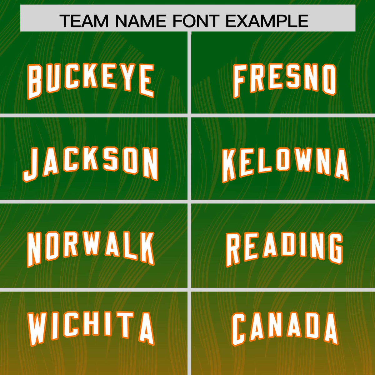 Custom Kelly Green Orange Gradient Fashion Outdoor Authentic Football Jersey