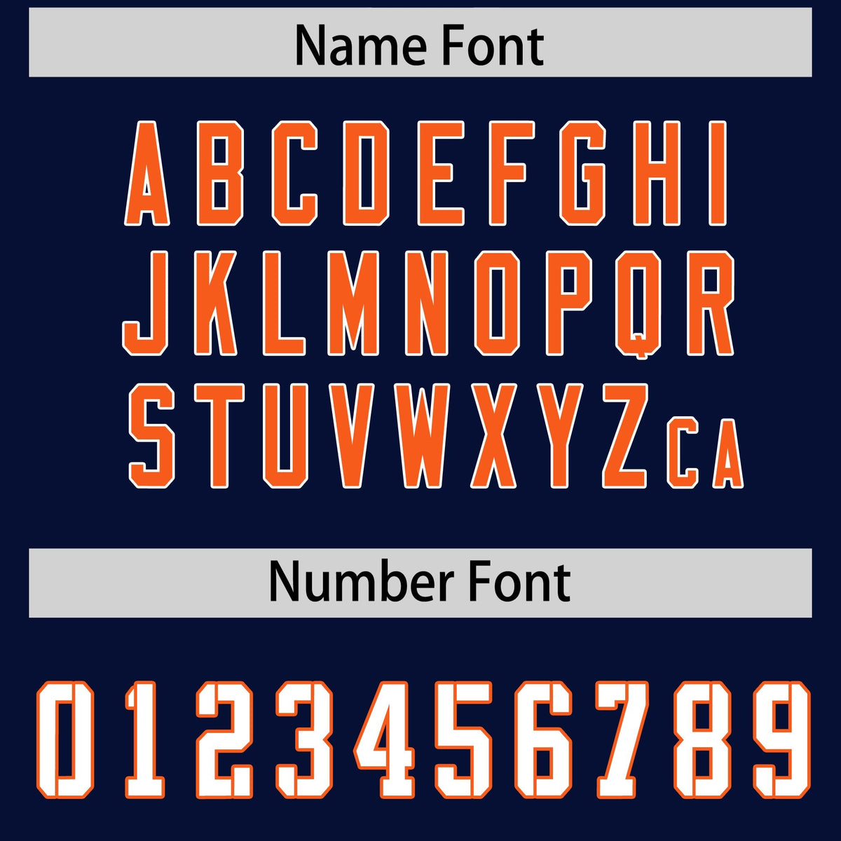 Custom Navy Orange Side Stripe Pattern Authentic Football Jersey