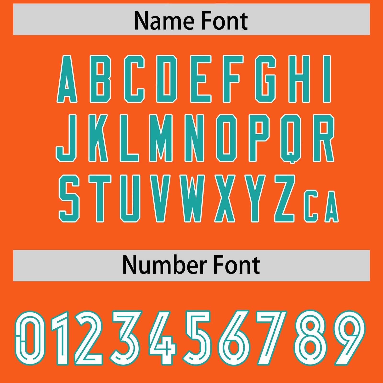 Custom Orange Aqua Side Stripe Pattern Authentic Football Jersey