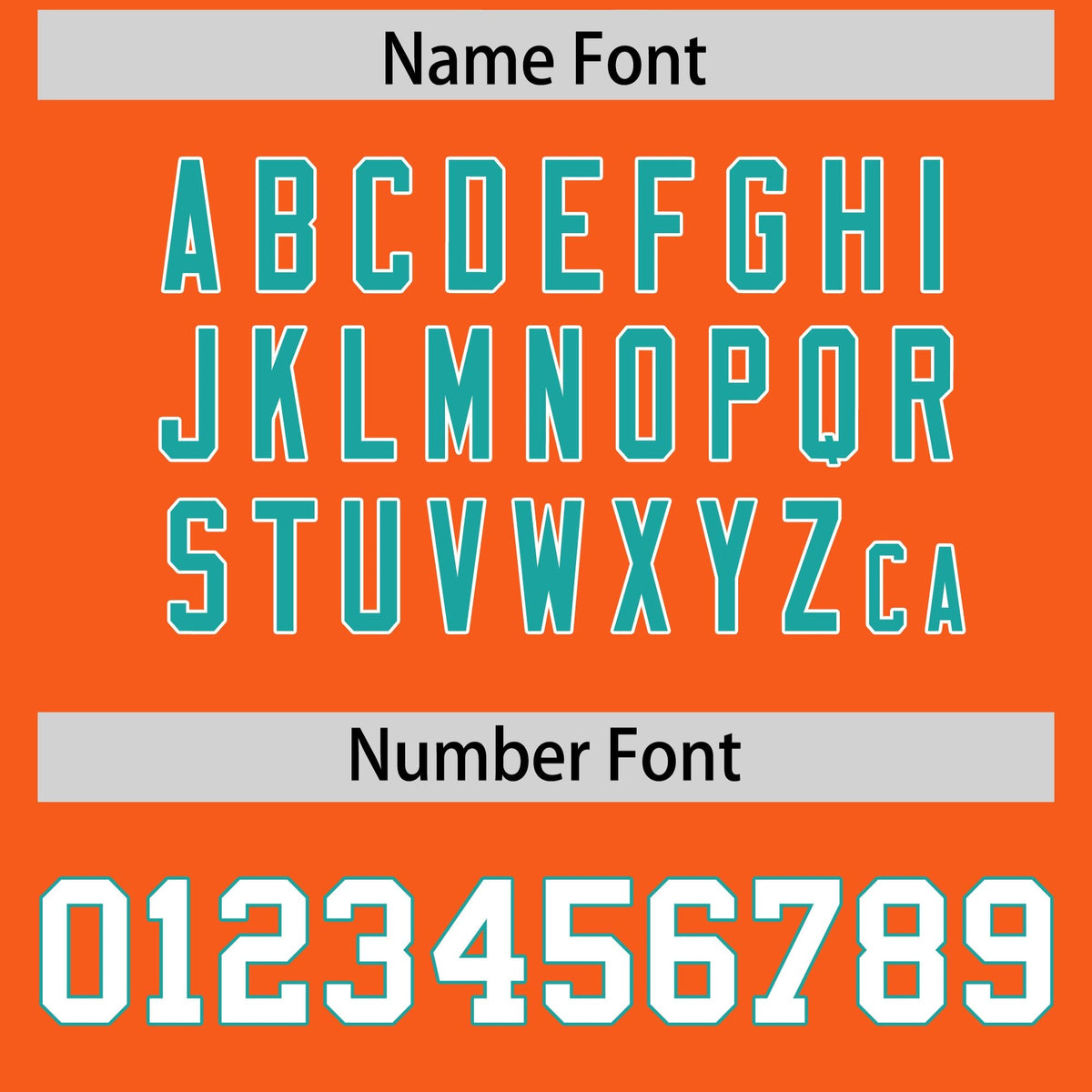 Custom Orange Aqua Side Stripe Pattern Authentic Football Jersey