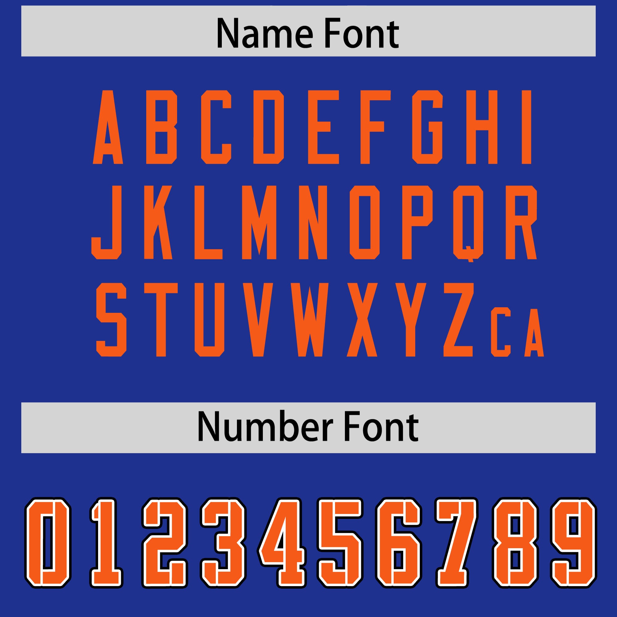 Custom Royal Orange Personalized Neckline Square Classic Authentic Football Jersey