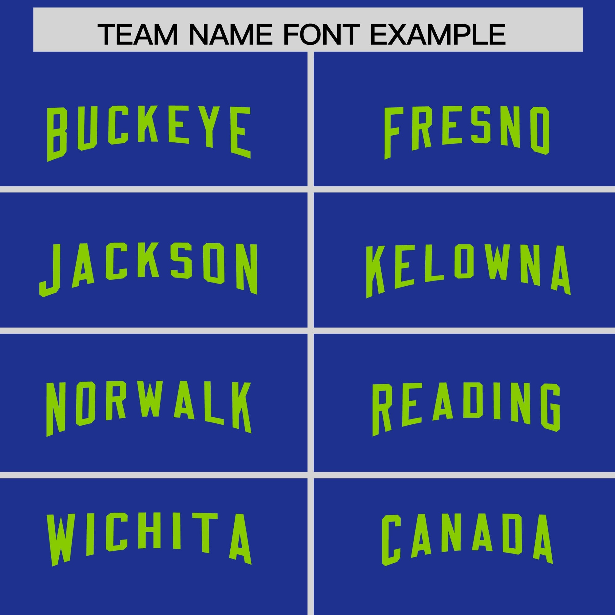 Custom Royal Neon Green Personalized Neckline Square Classic Authentic Football Jersey