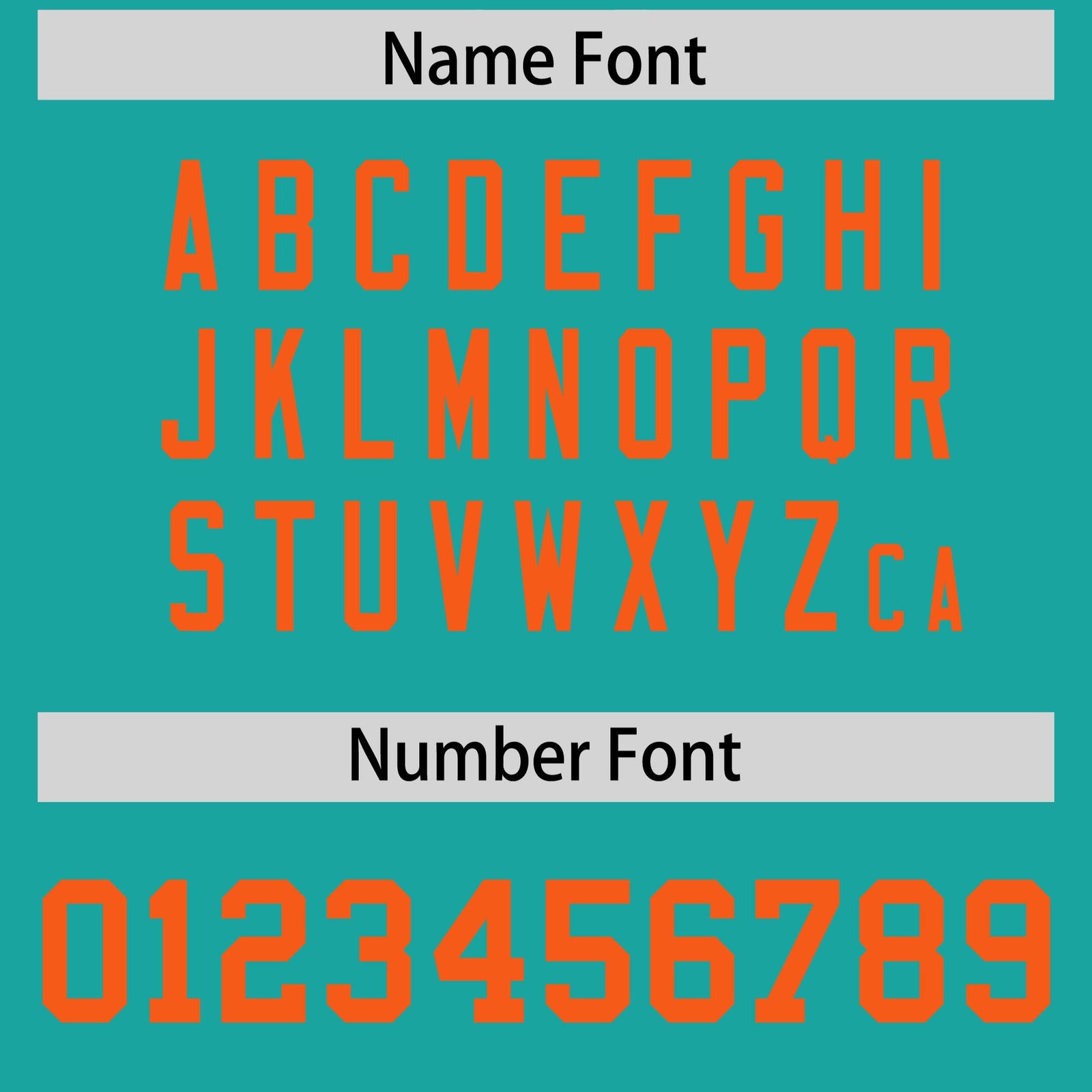 Custom Aqua Orange Personalized Neckline Square Classic Authentic Football Jersey