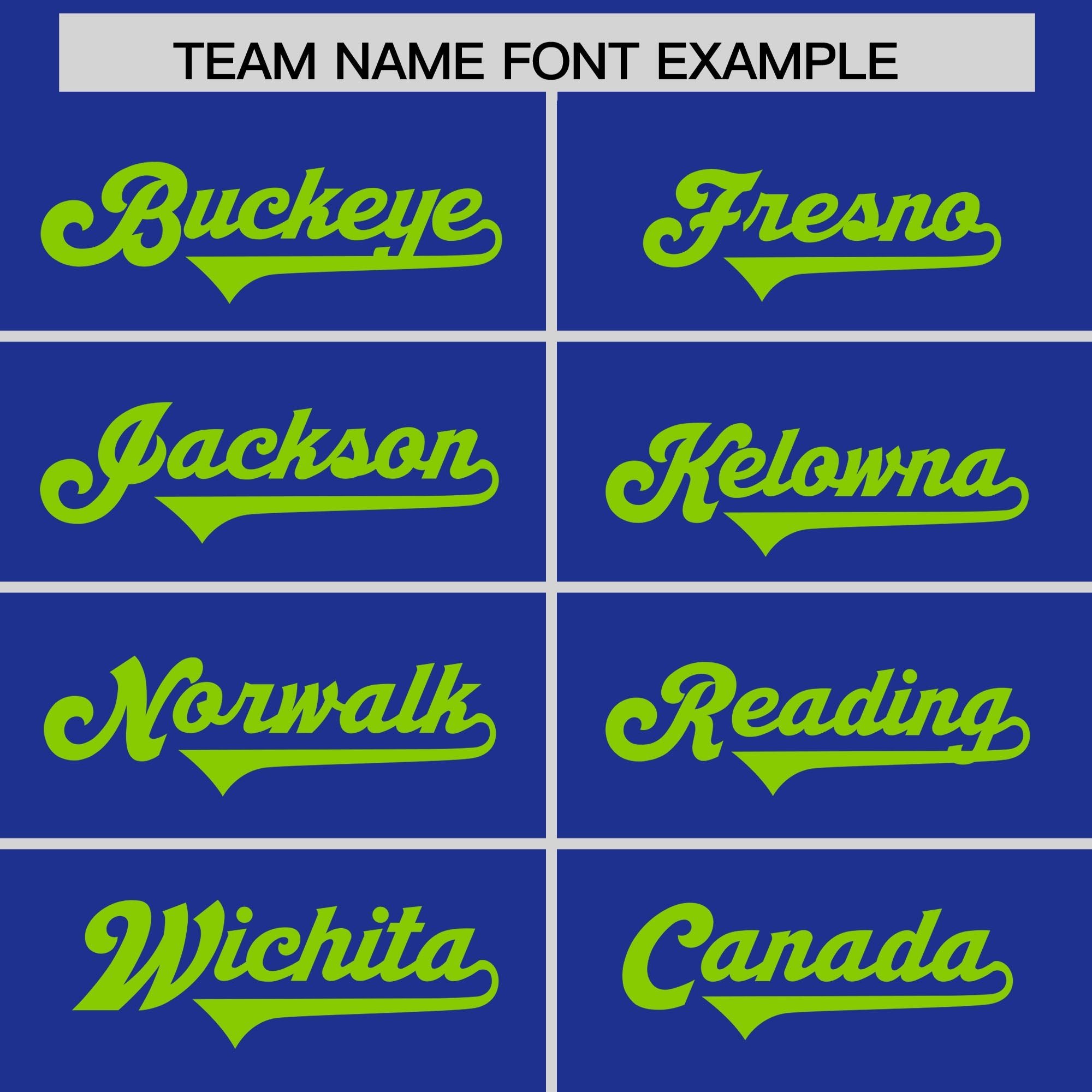 Custom Royal Neon Green Personalized Neckline Square Classic Authentic Football Jersey