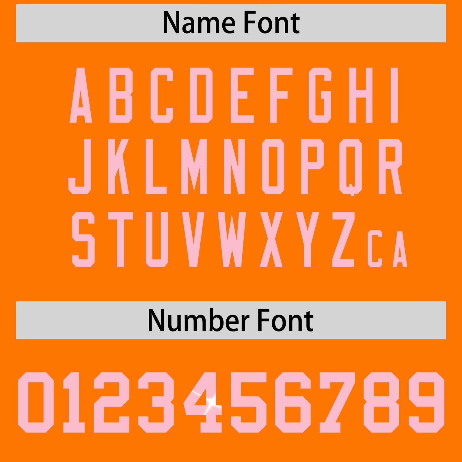 Custom Orange Light Pink sequin lettering Breathable Football Jersey| KXKSHOP