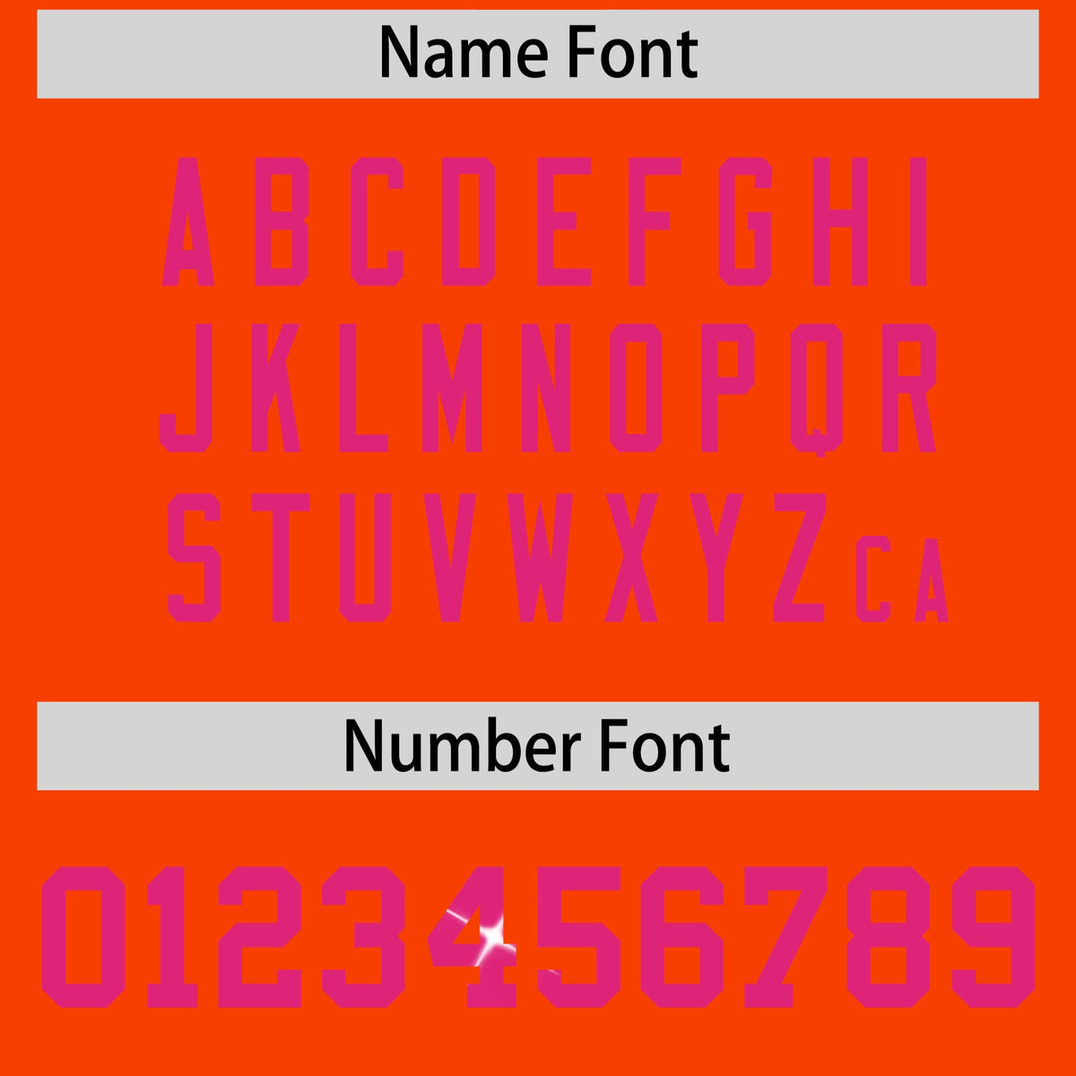 Custom Orange Pink sequin lettering Stretch Fabric Football Jersey| KXKSHOP