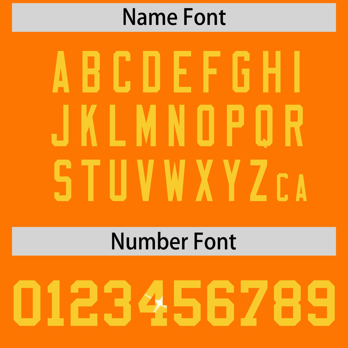 Custom Orange Gold sequin lettering Breathable Football Jersey| KXKSHOP
