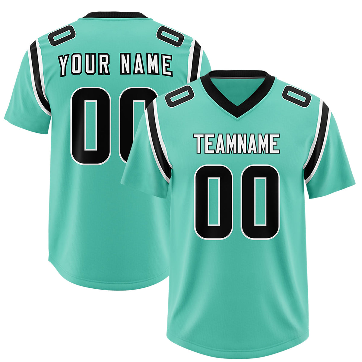 Custom Bright Green Personalized Shoulder Cut Two-Tone Authentic Football Jersey