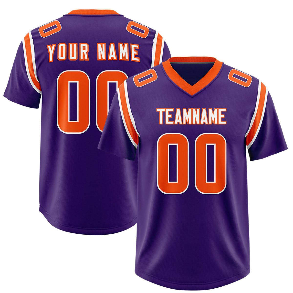 Custom Purple Personalized Shoulder Cut Two-Tone Authentic Football Jersey