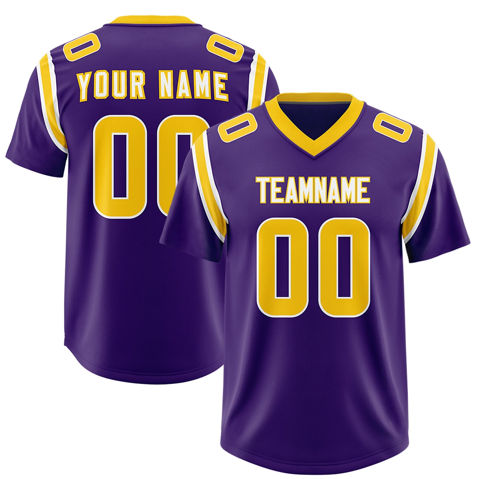Custom Purple Personalized Shoulder Cut Two-Tone Authentic Football Jersey