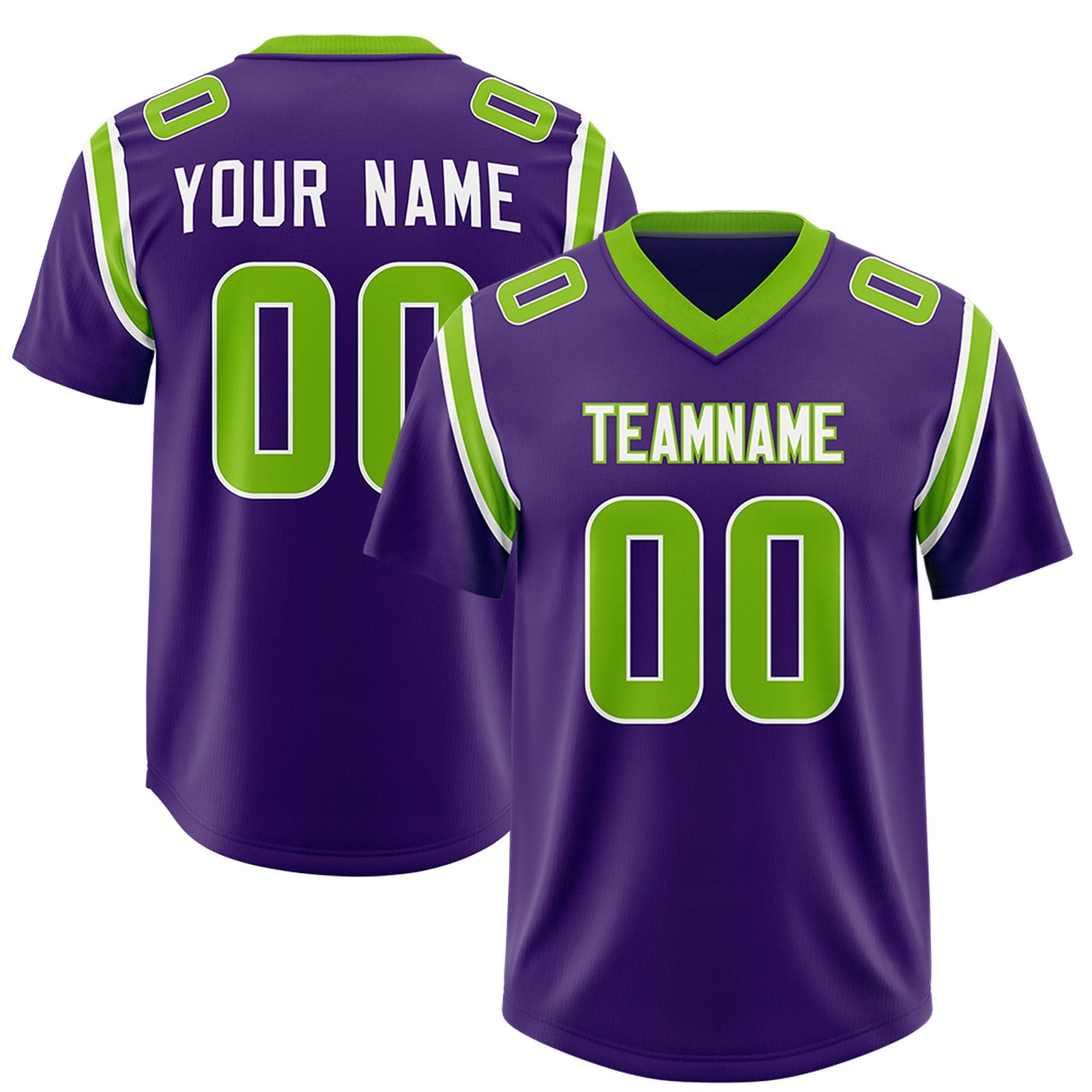 Custom Purple Personalized Shoulder Cut Two-Tone Authentic Football Jersey