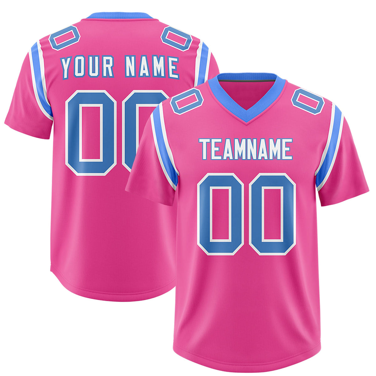 Custom Pink Personalized Shoulder Cut Two-Tone Authentic Football Jersey