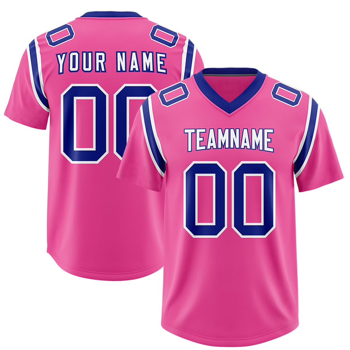 Custom Pink Personalized Shoulder Cut Two-Tone Authentic Football Jersey