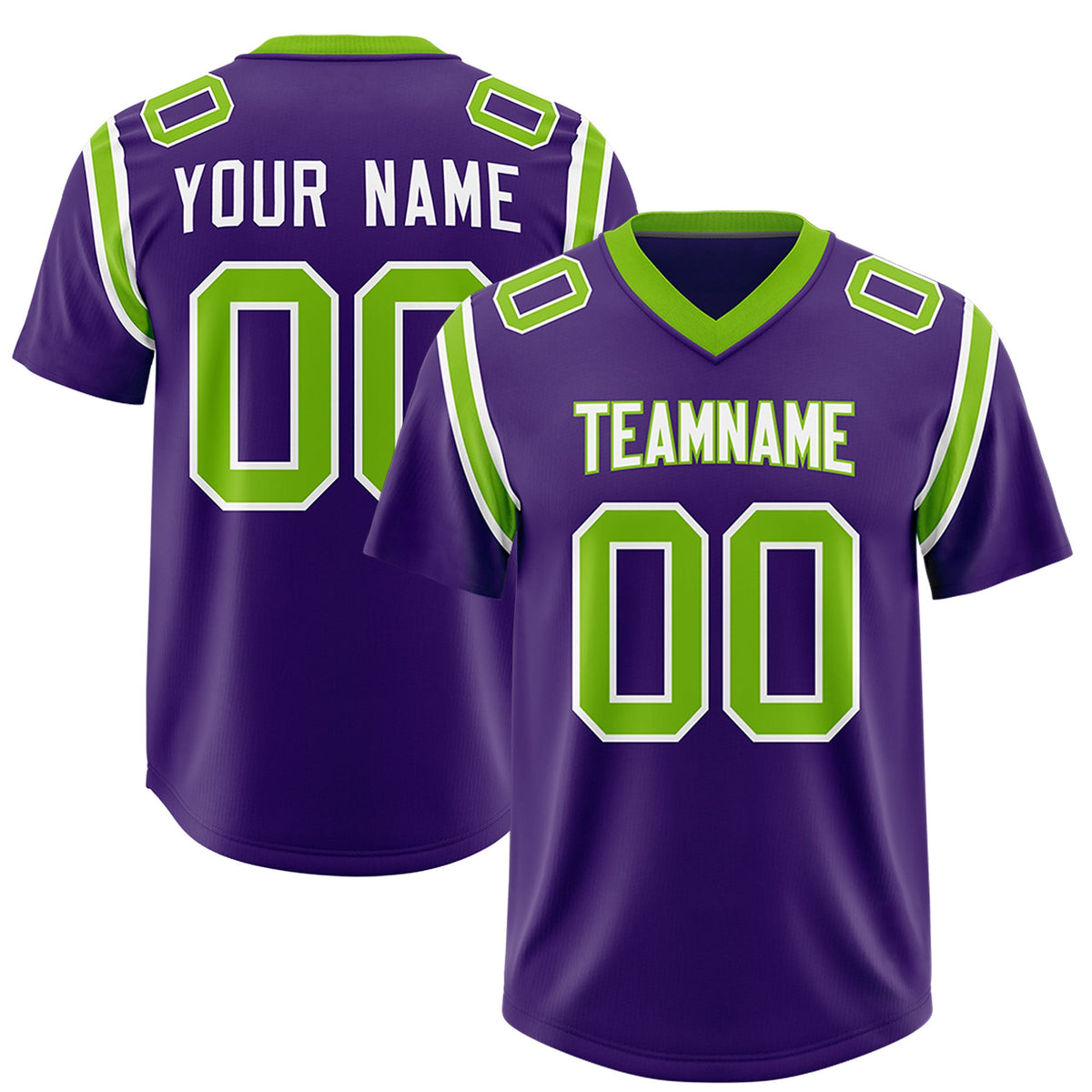 Custom Purple Personalized Shoulder Cut Two-Tone Authentic Football Jersey