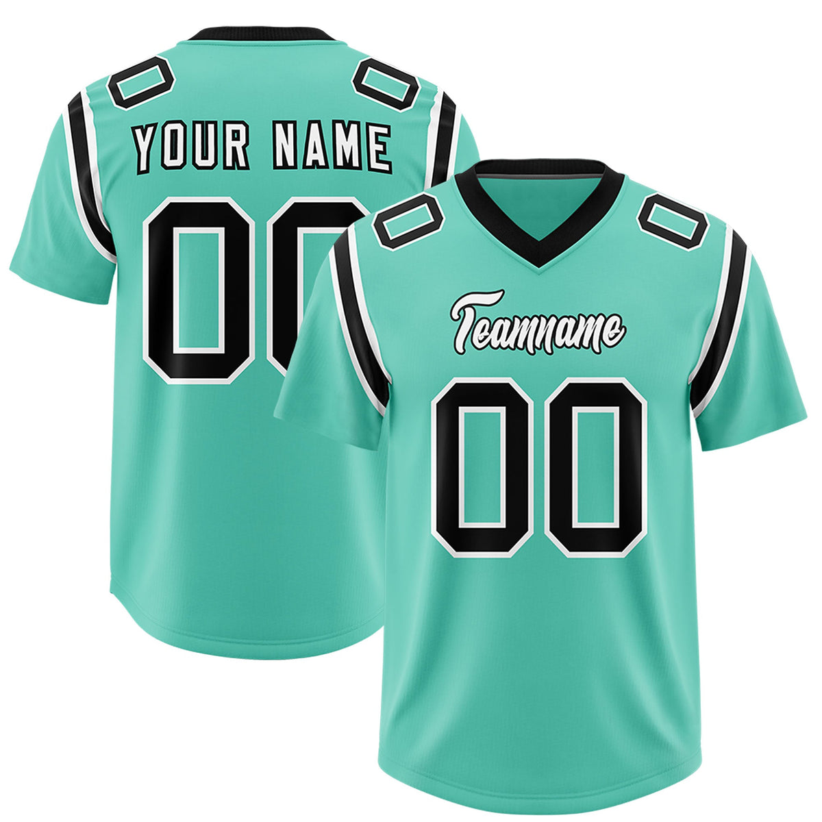 Custom Bright Green Personalized Shoulder Cut Two-Tone Authentic Football Jersey