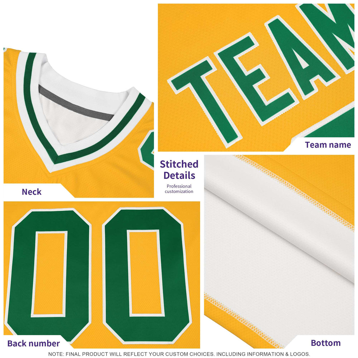 Custom Midnight Green Personalized Shoulder Cut Two-Tone Authentic Football Jersey