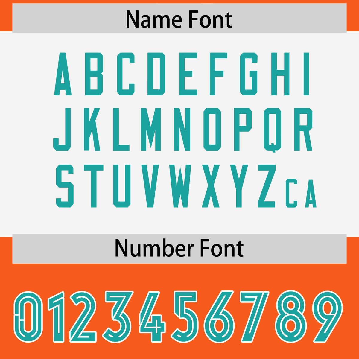 Custom Orange Aqua Raglan Sleeves Personalized Pattern Authentic Football Jersey