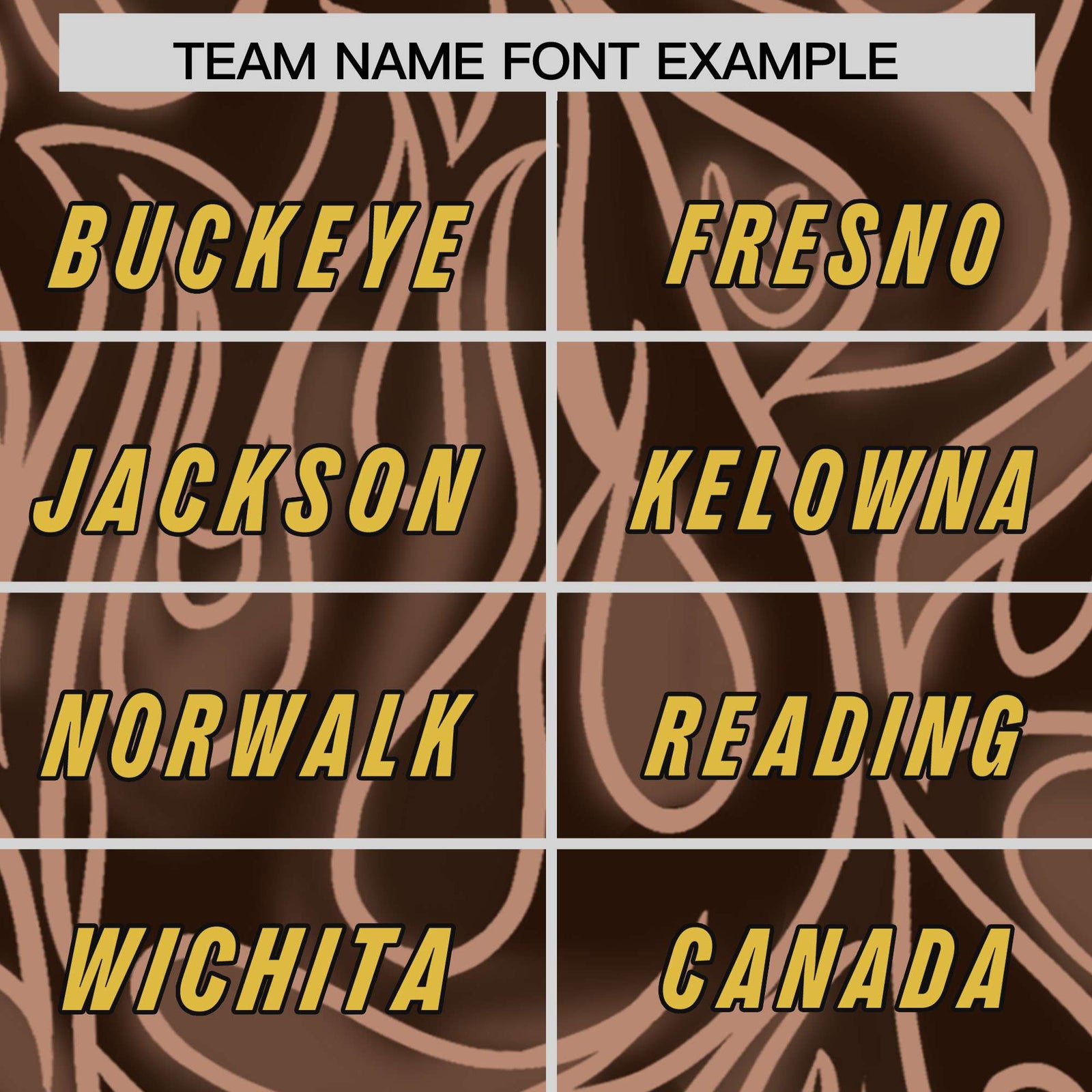 Custom Brown Personalized Printed Graffiti Pattern Design Authentic Football Jersey