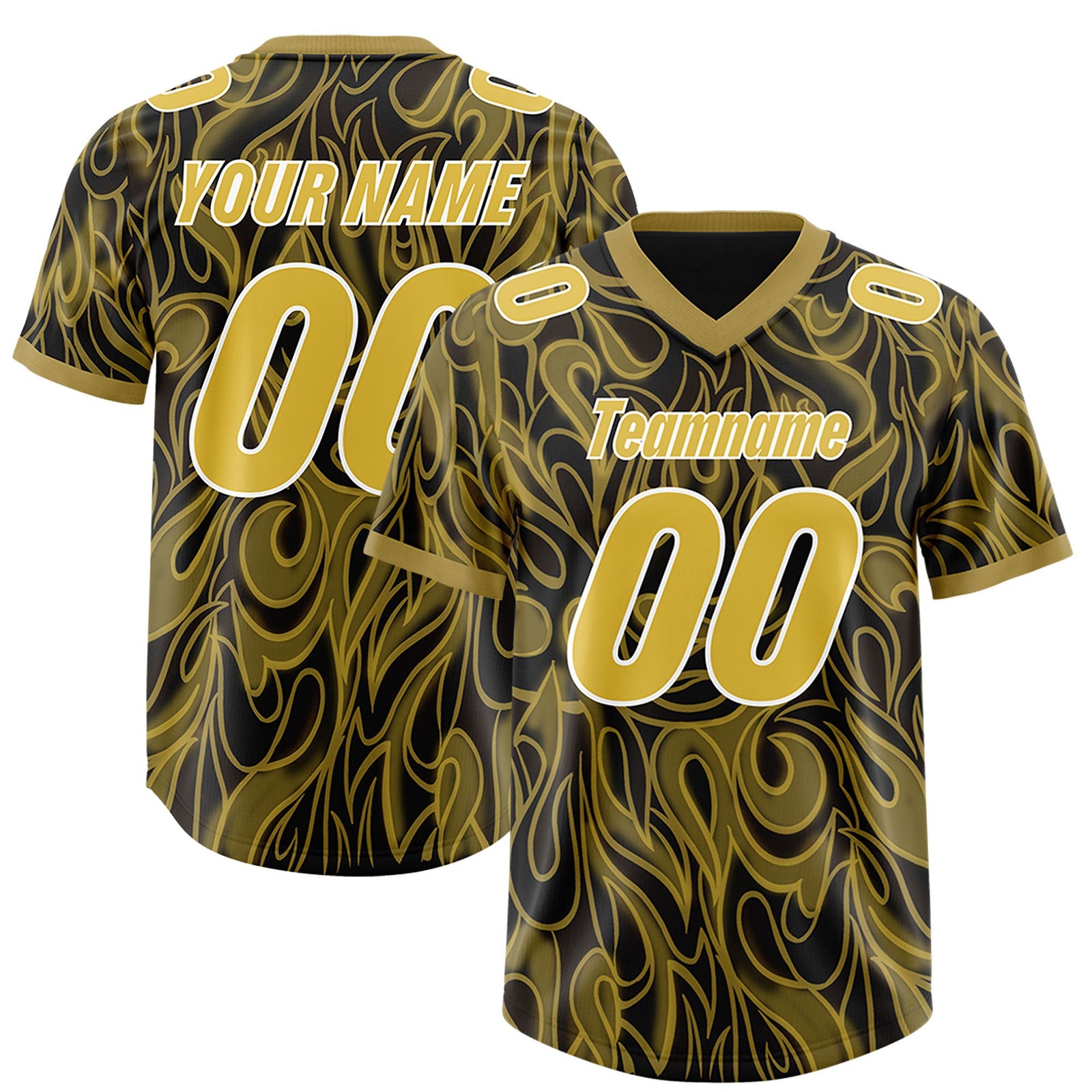 Custom Black Personalized Printed Graffiti Pattern Design Authentic Football Jersey