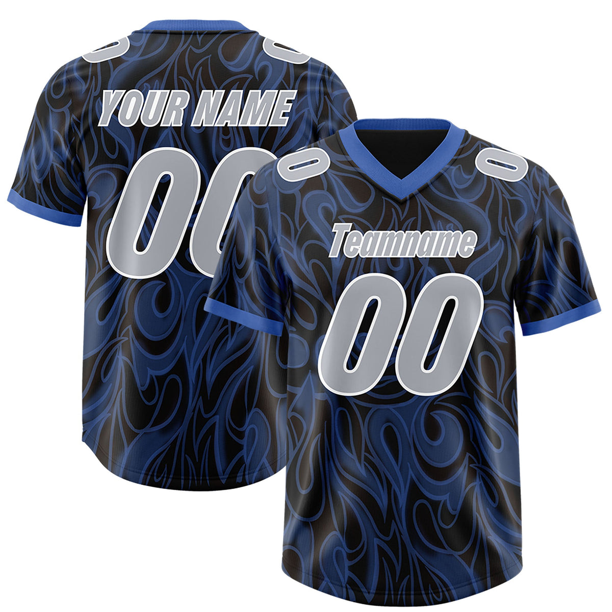 Custom Black Personalized Printed Graffiti Pattern Design Authentic Football Jersey