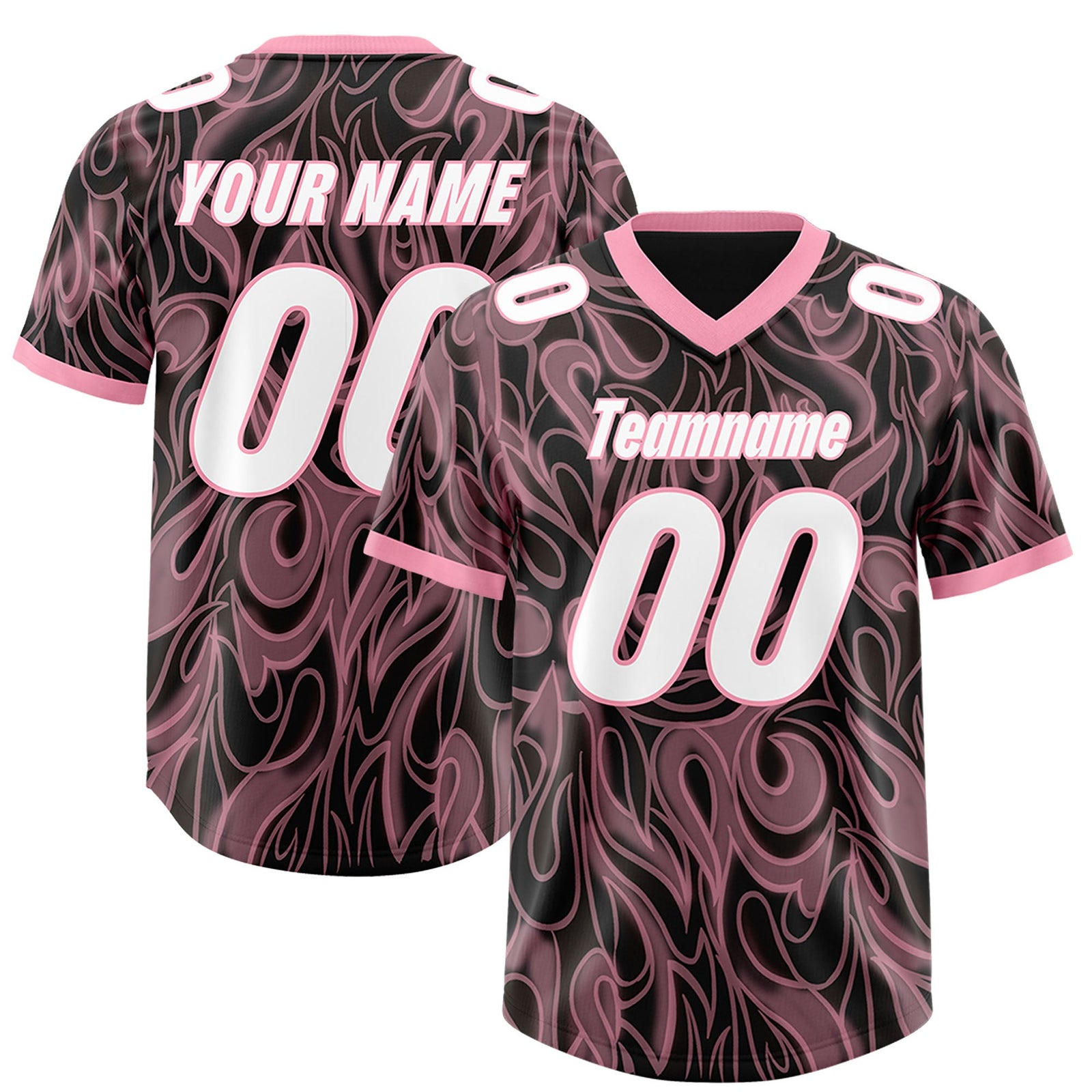 Custom Black Personalized Printed Graffiti Pattern Design Authentic Football Jersey