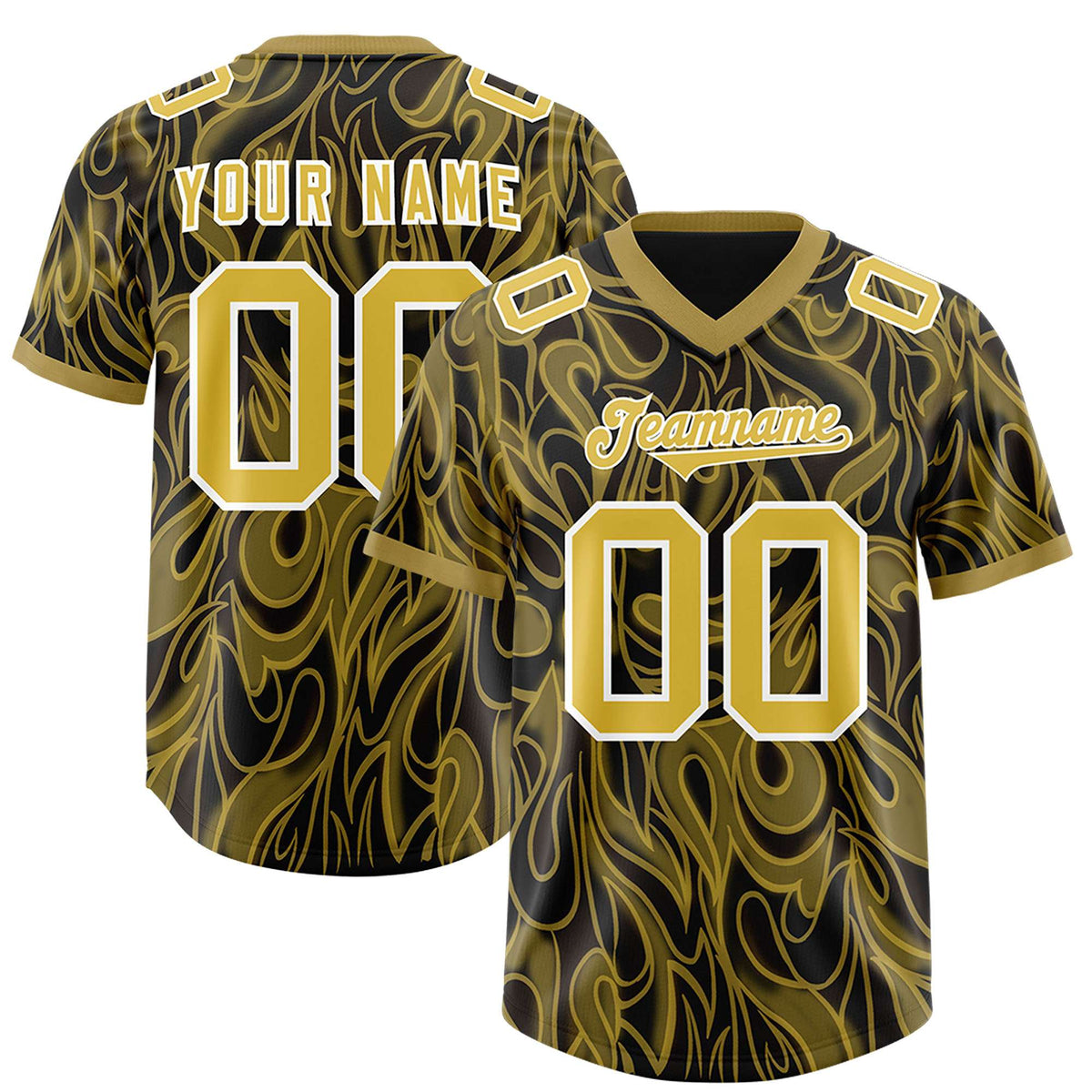 Custom Black Personalized Printed Graffiti Pattern Design Authentic Football Jersey