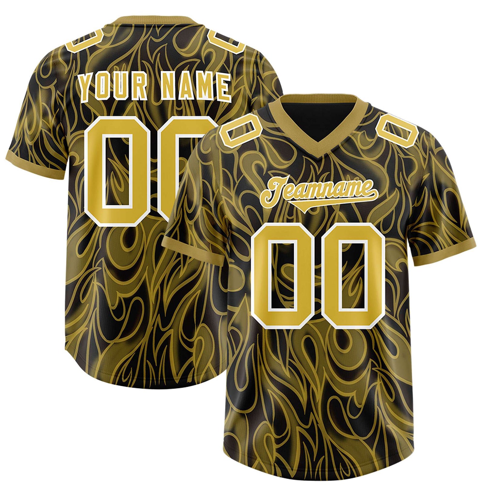 Custom Black Personalized Printed Graffiti Pattern Design Authentic Football Jersey