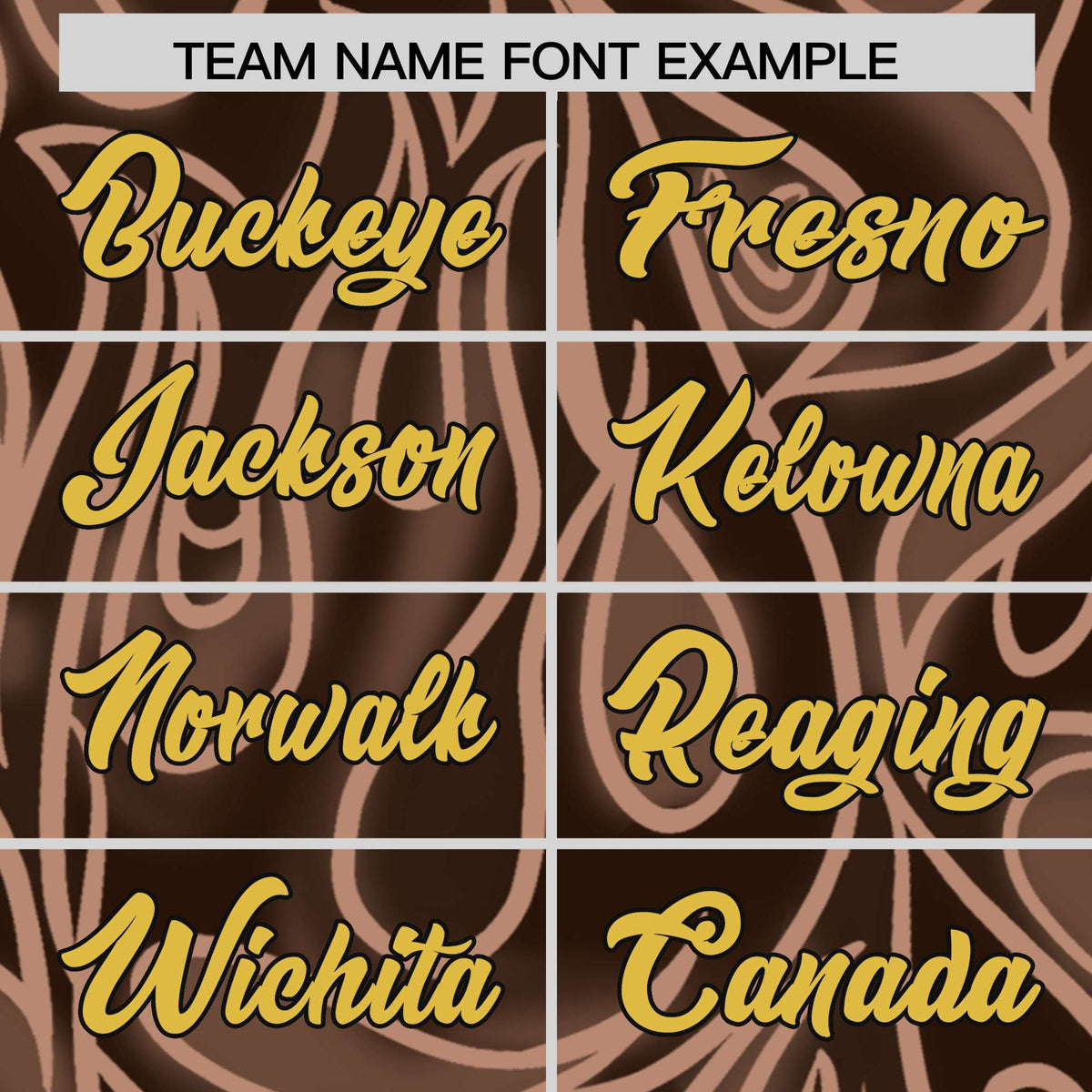 Custom Brown Personalized Printed Graffiti Pattern Design Authentic Football Jersey