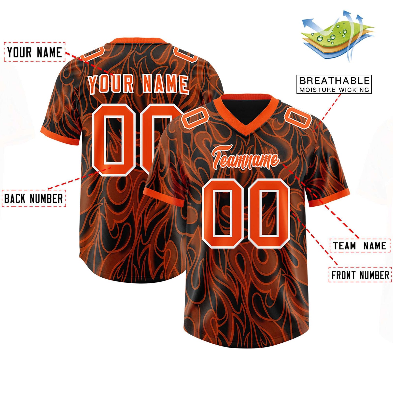 Custom Black Personalized Printed Graffiti Pattern Design Authentic Football Jersey