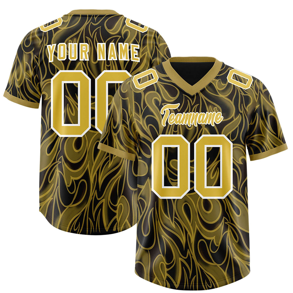 Custom Black Personalized Printed Graffiti Pattern Design Authentic Football Jersey